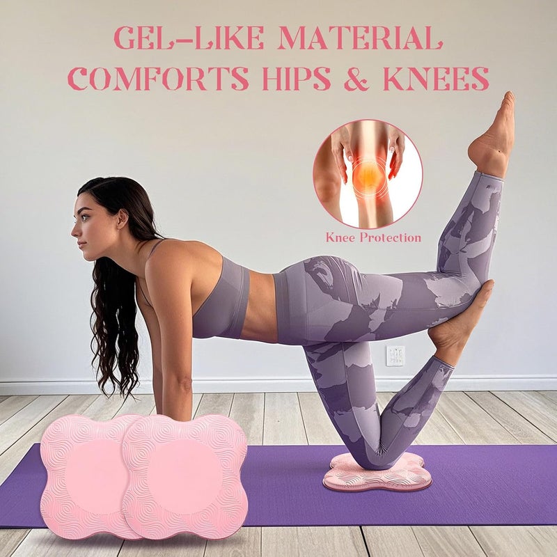 MBKHFLL 2 Packs Yoga Knee & Elbow Cushions - Extra Thick Foam for Knees, Elbows, Wrists, Hands & Head - Pilates & Kneeling Pads - Support Foam Pads for Women & Men - Image 5